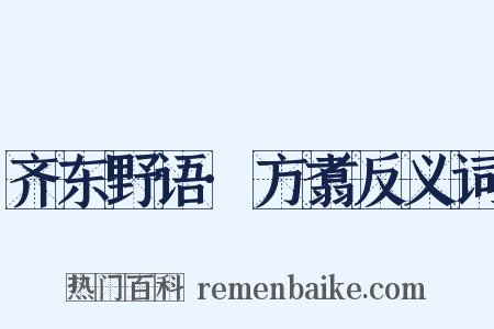 齐东野语·方翥反义词是什么意思的图片